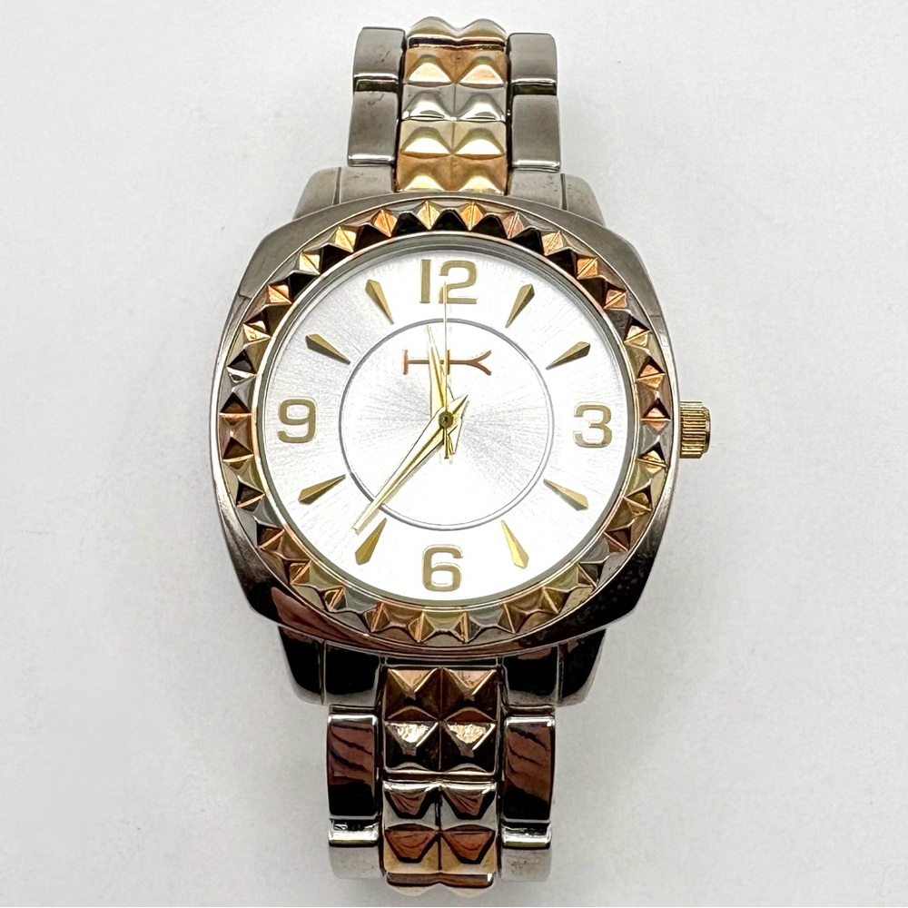Wildlife by Heidi Klum Multi-Tone Studded 37mm Stainless Steel Studded Watch